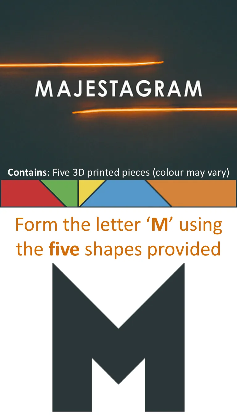 Majestagram Puzzle Instruction Card - Front